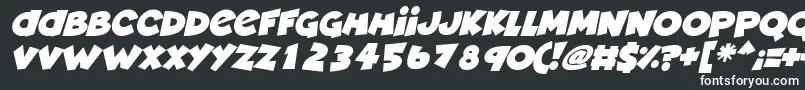 Deadly Cute Italic-fontti – valkoiset fontit