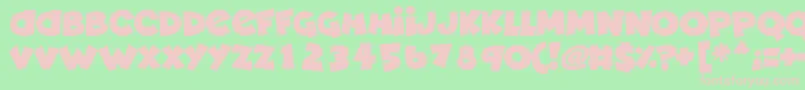 Deadly Cute Font – Pink Fonts on Green Background