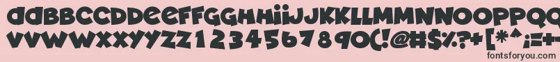 Deadly Cute-fontti – mustat fontit vaaleanpunaisella taustalla