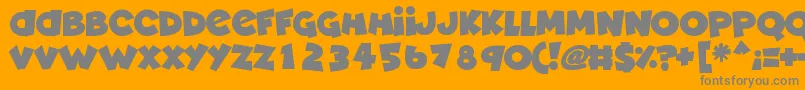 Deadly Cute Font – Gray Fonts on Orange Background