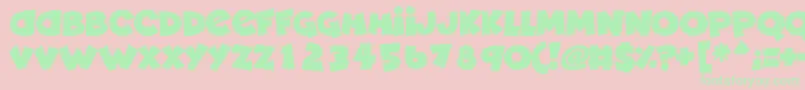 Шрифт Deadly Cute – зелёные шрифты на розовом фоне