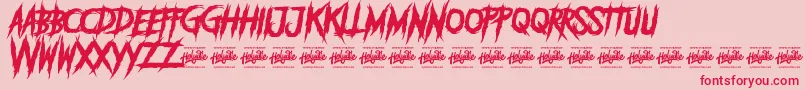 DEADLY KILLERS Font – Red Fonts on Pink Background