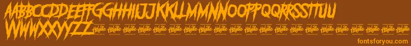 DEADLY KILLERS Font – Orange Fonts on Brown Background