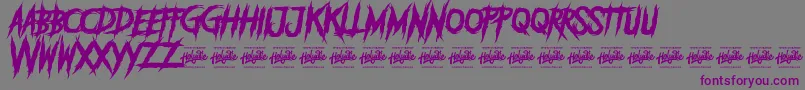 DEADLY KILLERS Font – Purple Fonts on Gray Background