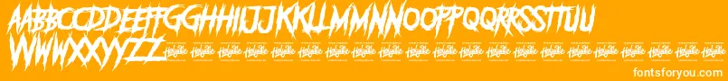 DEADLY KILLERS Font – White Fonts on Orange Background