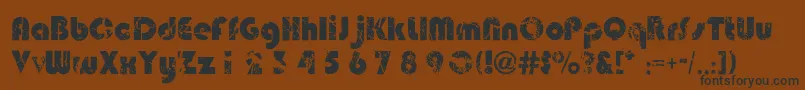 Deadmobil Font – Black Fonts on Brown Background