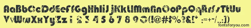 Deadmobil Font – Black Fonts on Yellow Background