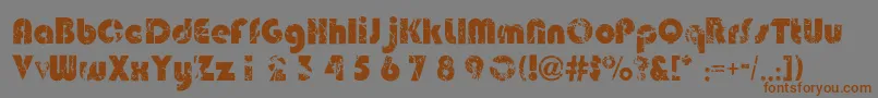 Deadmobil Font – Brown Fonts on Gray Background