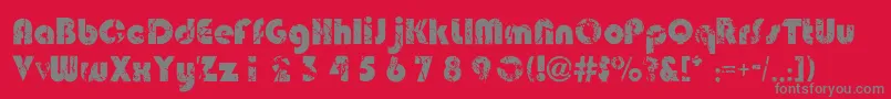 Deadmobil Font – Gray Fonts on Red Background