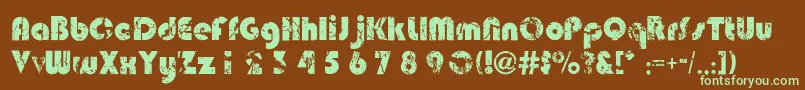 Deadmobil Font – Green Fonts on Brown Background