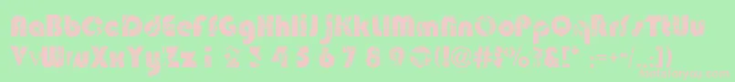Шрифт Deadmobil – розовые шрифты на зелёном фоне