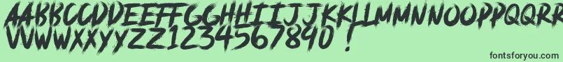 deadpack DEMO-Schriftart – Schwarze Schriften auf grünem Hintergrund