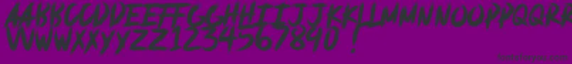 deadpack DEMO-Schriftart – Schwarze Schriften auf violettem Hintergrund
