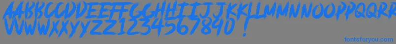 deadpack DEMO Font – Blue Fonts on Gray Background