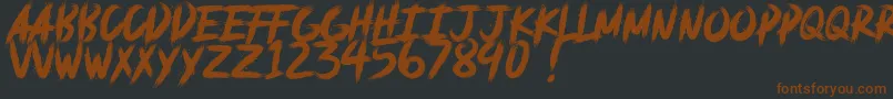 deadpack DEMO-fontti – ruskeat fontit mustalla taustalla