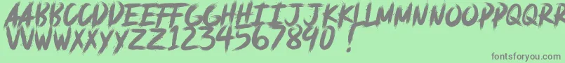 フォントdeadpack DEMO – 緑の背景に灰色の文字