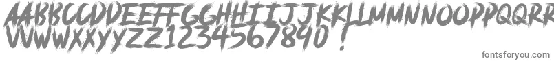 deadpack DEMO-fontti – harmaat kirjasimet valkoisella taustalla