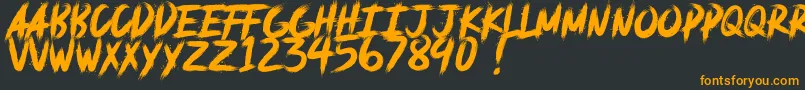 フォントdeadpack DEMO – 黒い背景にオレンジの文字