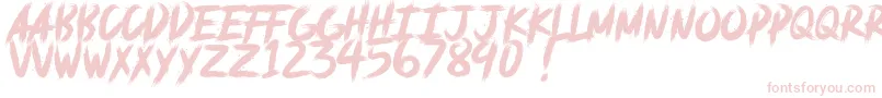 deadpack DEMO-fontti – vaaleanpunaiset fontit valkoisella taustalla