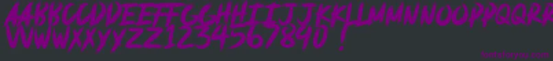 Шрифт deadpack DEMO – фиолетовые шрифты на чёрном фоне