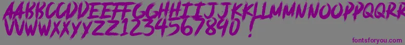 deadpack DEMO-Schriftart – Violette Schriften auf grauem Hintergrund