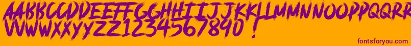 deadpack DEMO Font – Purple Fonts on Orange Background