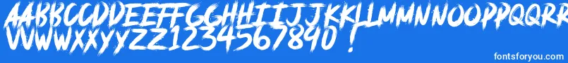 フォントdeadpack DEMO – 青い背景に白い文字