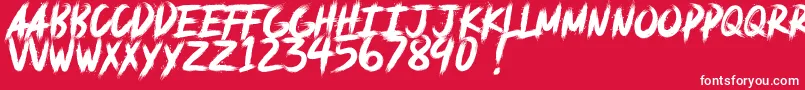 フォントdeadpack DEMO – 赤い背景に白い文字