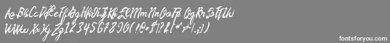 フォントDeadTasty – 灰色の背景に白い文字