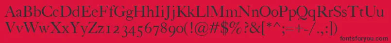 CaslonClassico Font – Black Fonts on Red Background