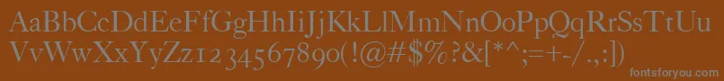 CaslonClassico Font – Gray Fonts on Brown Background