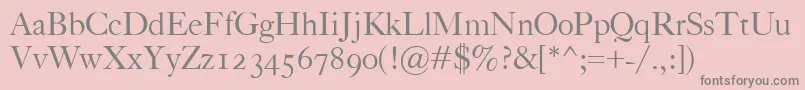 CaslonClassico Font – Gray Fonts on Pink Background