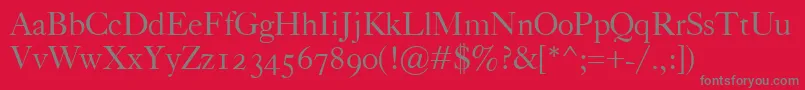 CaslonClassico-Schriftart – Graue Schriften auf rotem Hintergrund