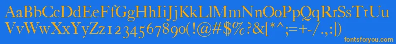 CaslonClassico Font – Orange Fonts on Blue Background
