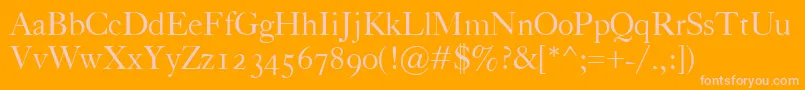 Шрифт CaslonClassico – розовые шрифты на оранжевом фоне