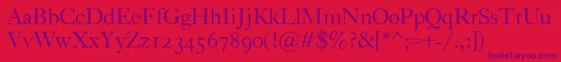 CaslonClassico Font – Purple Fonts on Red Background