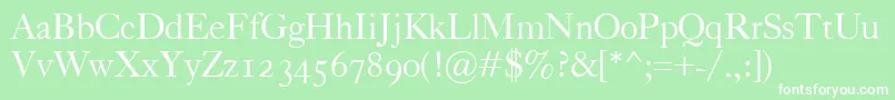 CaslonClassico Font – White Fonts on Green Background