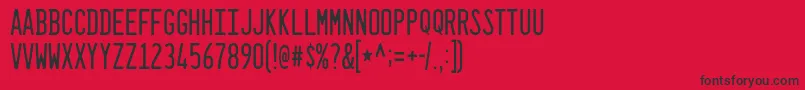 dealerplate california Font – Black Fonts on Red Background