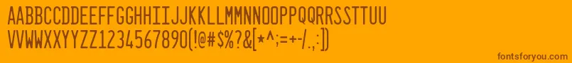 dealerplate california Font – Brown Fonts on Orange Background