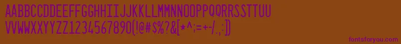 Więcej informacji o czcionce dealerplate california Czcionka dealerplate california – fioletowe czcionki na brązowym tle