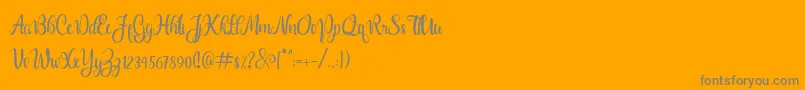 Dealova Font – Gray Fonts on Orange Background