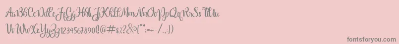 Dealova Font – Gray Fonts on Pink Background