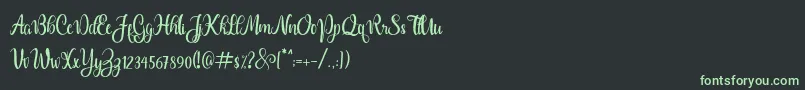 Dealova Font – Green Fonts on Black Background