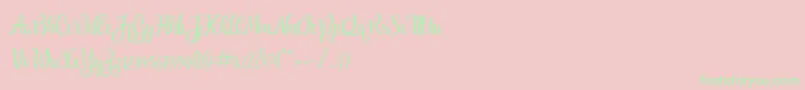 Dealova Font – Green Fonts on Pink Background