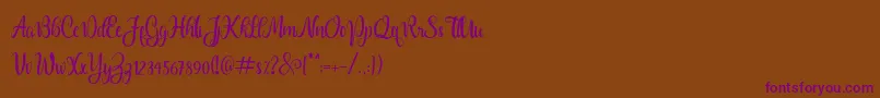 Dealova Font – Purple Fonts on Brown Background