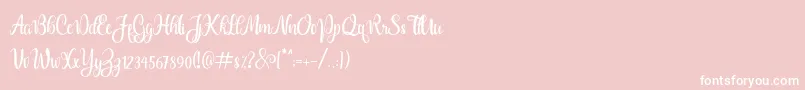 Dealova Font – White Fonts on Pink Background