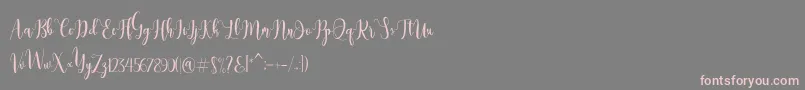 Dealove Script Demo Font – Pink Fonts on Gray Background