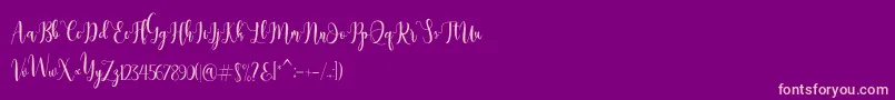 fuente Dealove Script Demo – Fuentes Rosadas Sobre Fondo Morado