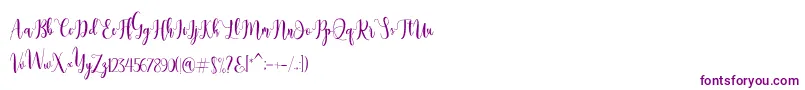 Dealove Script Demo Font – Purple Fonts on White Background
