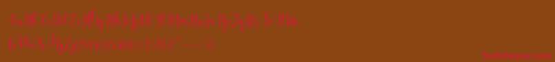 Dealove Script Demo Font – Red Fonts on Brown Background